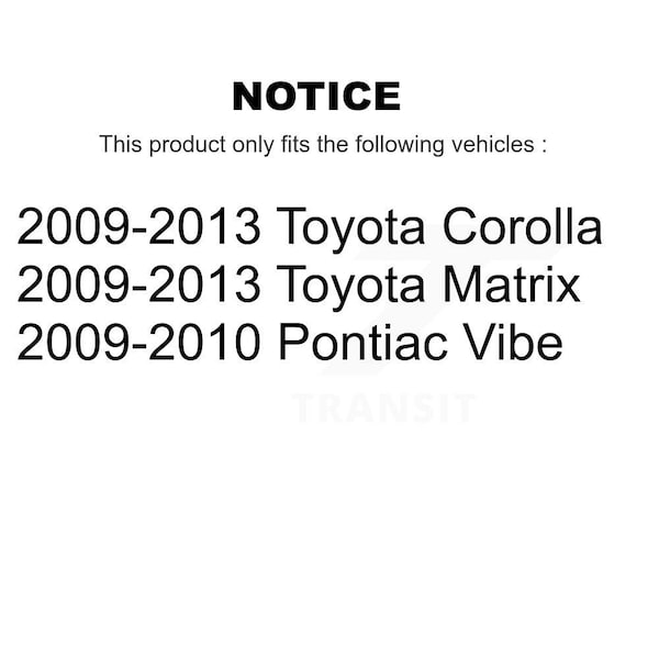 Front Strut And 72 Link Kit For Toyota Corolla Matrix Pontiac Vibe